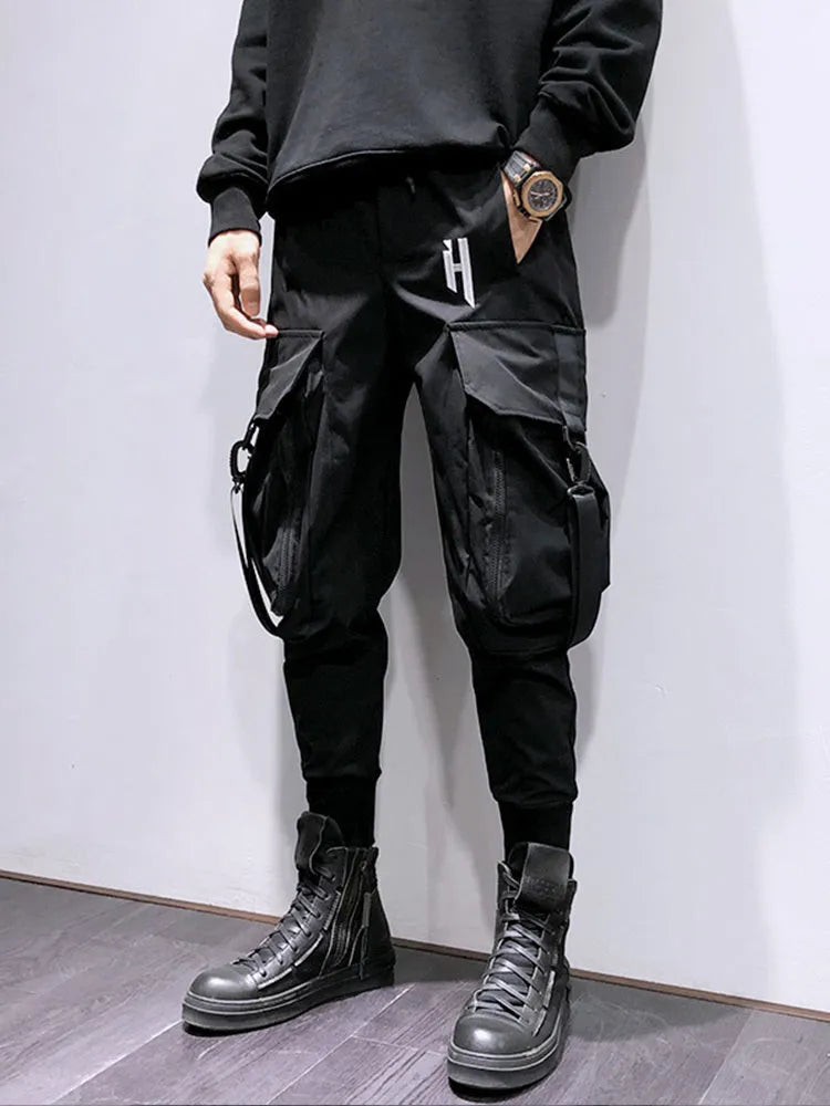 Functional Big Pocket Hip Hop Cargo Pants - Bellarte Enchanté Functional Big Pocket Hip Hop Cargo Pants